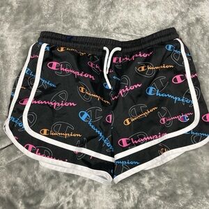 Champion Women's Athletic Shorts with Multicolor Logo